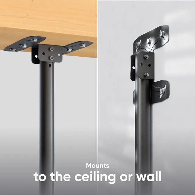 Alt view image 3 of 7 - ONKRON Ceiling TV Mount Hanging Height Adjustable TV Bracket - Drop Down TV Mount - Full Motion Pole TV Mount for 32 to 70 Inch LED LCD OLED 4K TVs, Flat Screens up to 150 lbs (N1L) Black