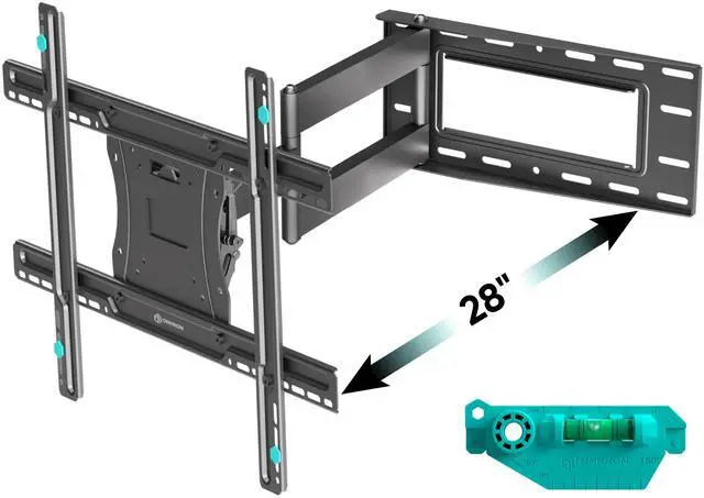 Main image of ONKRON TV Wall Mount with Swivel and Tilt for Most 40-75 Inch TV up to 150 lbs, Full Motion TV Mount with Articulating Arms (28" Extension), TV Bracket Max VESA 600x400mm, 16 inch Studs (M7L) Black