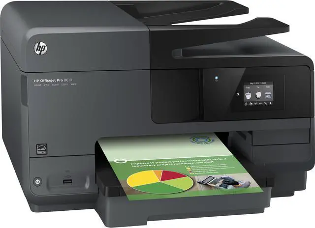 Alt view image 5 of 6 - HP Officejet Pro 8600 8610 Inkjet Multifunction Printer - Color - Plain Paper Print - Desktop