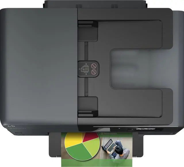 Alt view image 6 of 6 - HP Officejet Pro 8600 8610 Inkjet Multifunction Printer - Color - Plain Paper Print - Desktop