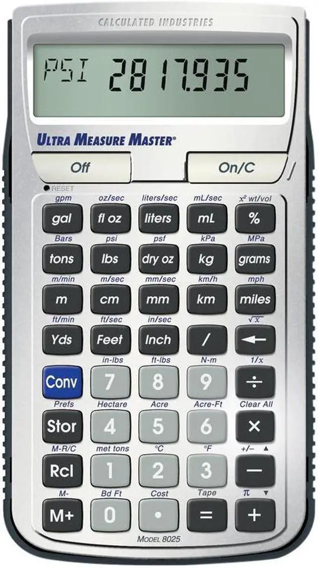 Alt view image 2 of 20 - Construction Calculator,7.0x1.0x5.0 In CALCULATED INDUSTRIES 8025