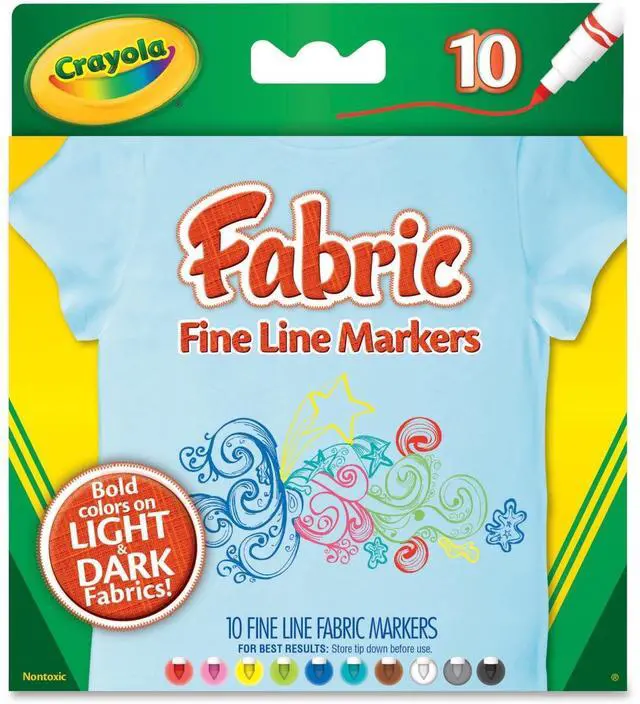 Alt view image 2 of 2 - Crayola Bright Fabric Markers