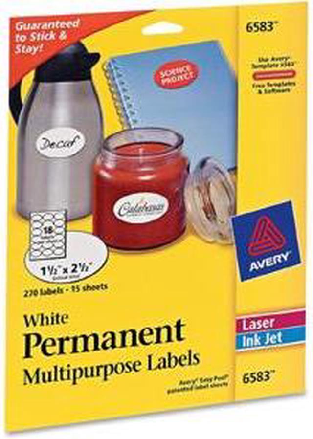Alt view image 4 of 4 - Avery Printable Permanent Multipurpose Oval Labels