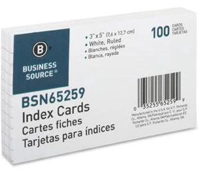 Alt view image 4 of 4 - Bus. Source Ruled White Index Cards