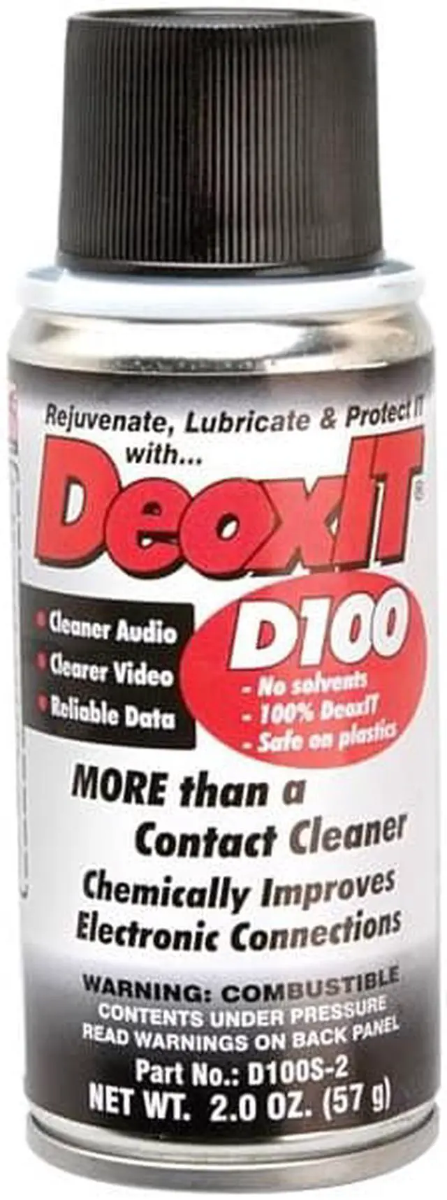 Alt view image 3 of 7 - DeoxIT D100 Contact Cleaner 100% Spray, 2 oz