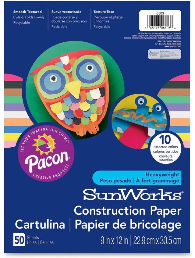 Alt view image 2 of 2 - Pacon Sunworks Heavyweight Construction Paper