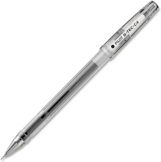 Main image of Pilot 35491 G-Tec-C Ultra Gel Pen, Fine Pen Point Type - 0.4 mm Pen Point Size - Black Gel-based Ink - Clear - 1Each