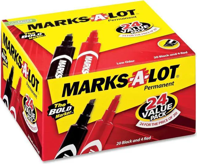 Alt view image 3 of 3 - Avery Marks-A-Lot Black/Red Value Pack Markers