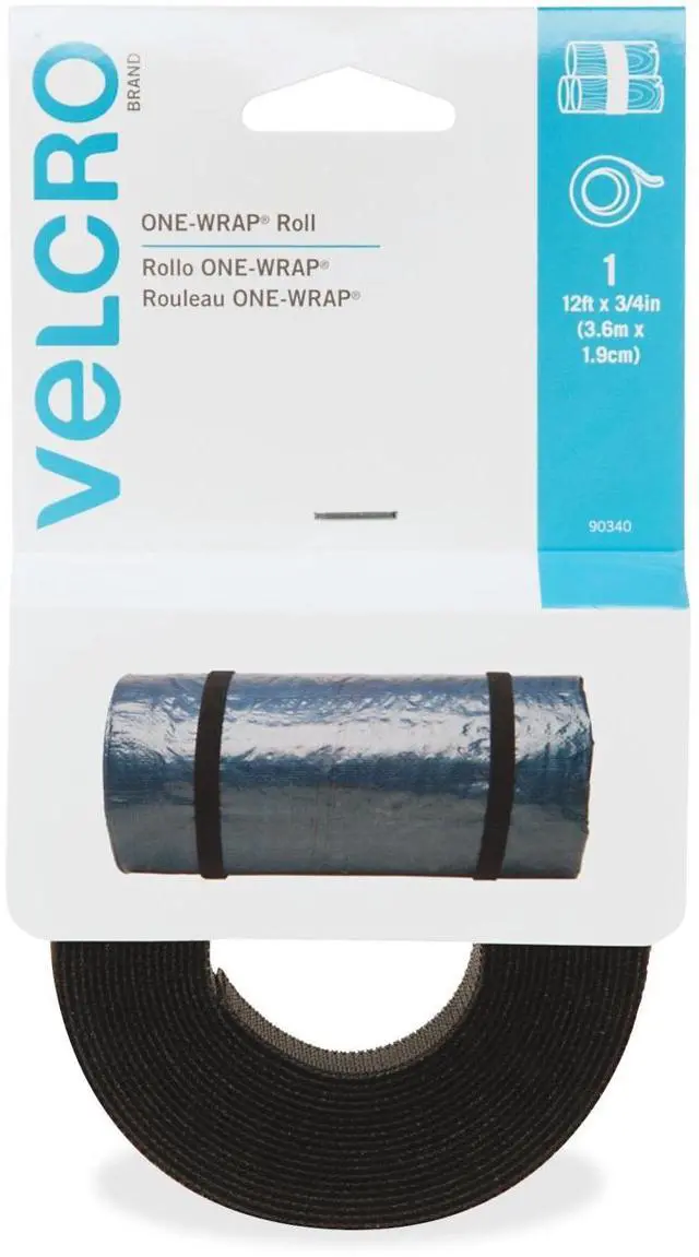 Alt view image 3 of 20 - VELCRO USA Inc VEK90340 Get A Grip Velcro - 0.75" x 12.00 ft. - Black