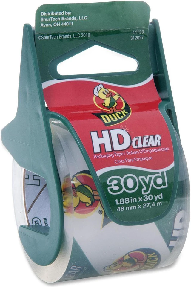 Main image of Duck Brand HD Clear Packaging Tape: 1.88 in. x 30 yds. (Clear) +with dispenser - OEM