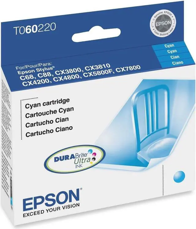 Alt view image 2 of 3 - EPSON T060220-S Ink Cartridge Cyan