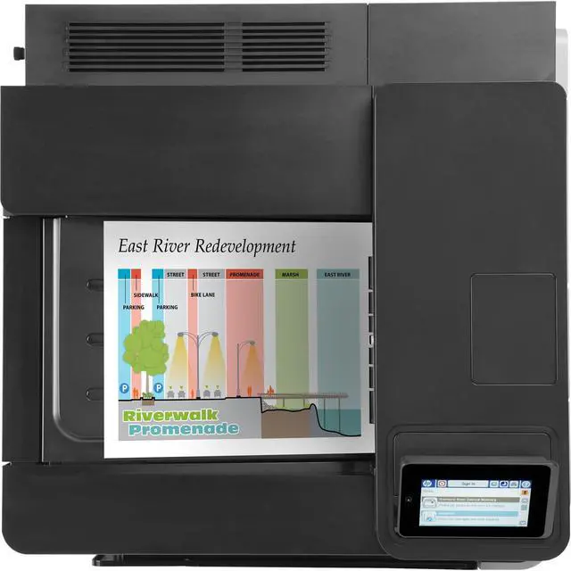 Alt view image 6 of 6 - HP LaserJet M651DN Laser Printer - Color - 1200 x 1200 dpi Print - Plain Paper Print - Desktop