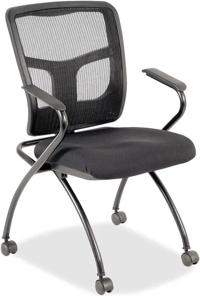 Alt view image 2 of 10 - Lorell Guest Chair 24-2/5"Wx24"Dx37"H 2/CT Black 84374