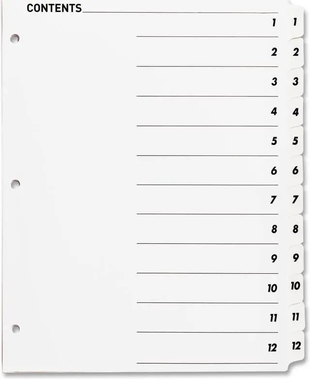 Main image of Sparco Quick Index Table Of Contents Divider
