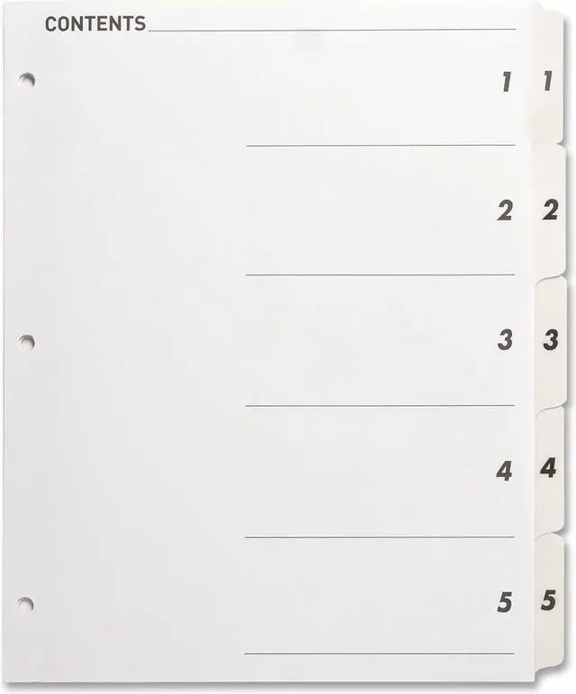 Main image of Sparco Quick Index Table Of Contents Divider