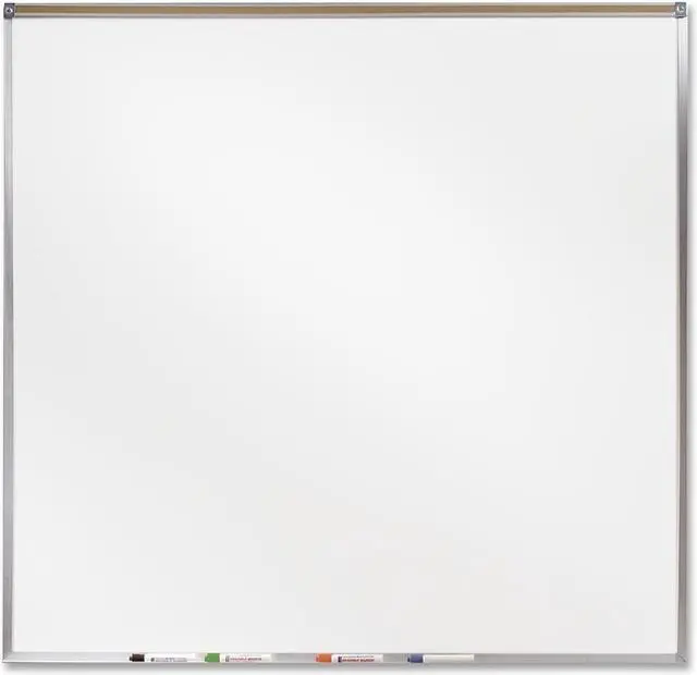 Alt view image 13 of 15 - Projection Board Dry-Erase Brd 4'x4' Aluminum Frame/White