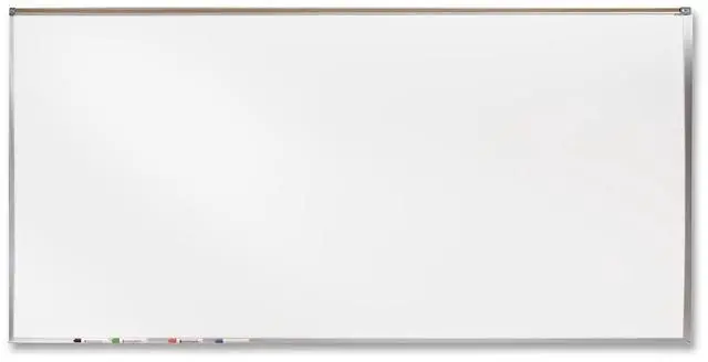 Alt view image 7 of 9 - Ghent 4' X 8' Feet Proma Porcelian Multimedia Boards Aluminum Framed Magnetic Projection / Markerboard With 1" Maprail