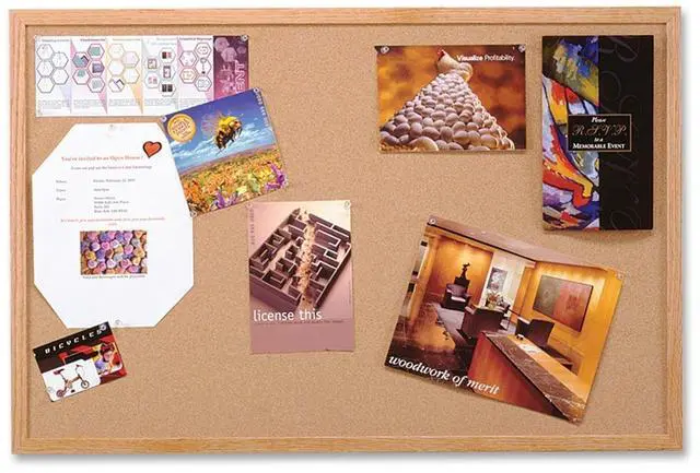 Alt view image 3 of 13 - Ghent Bulletin Board,Cork,Wood Frame,96x48  WK48