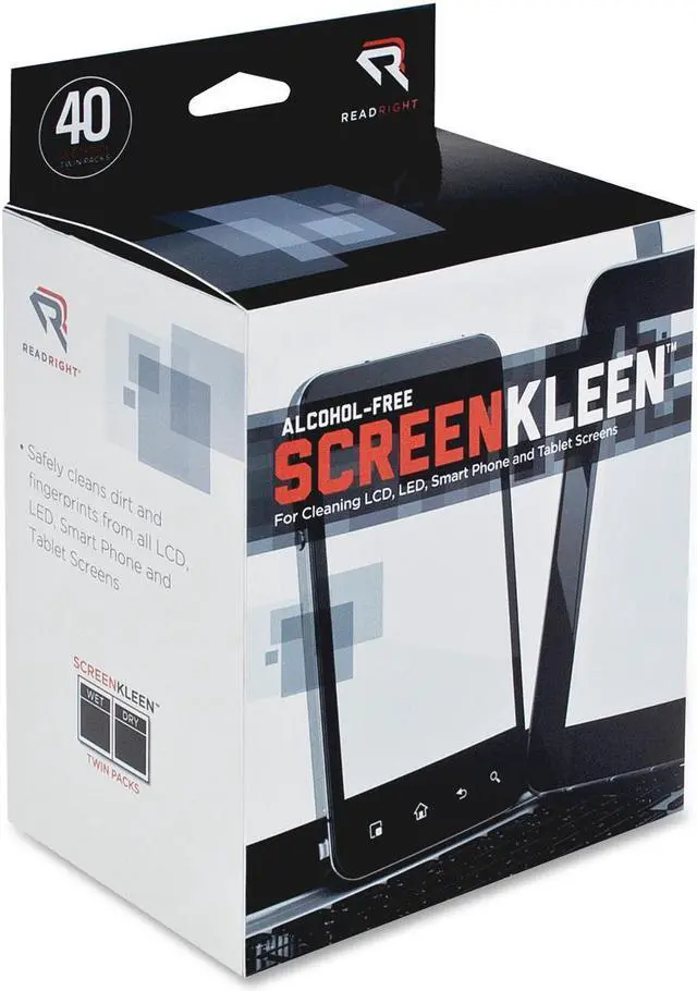 Alt view image 3 of 3 - Read Right Screen Kleen Cleaning wipe
