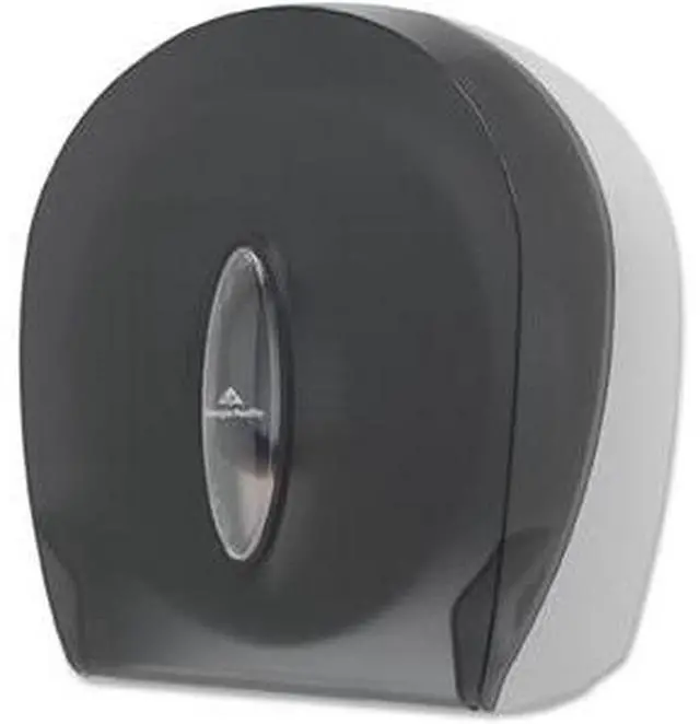 Alt view image 3 of 15 - Georgia Pacific 59009 Jumbo Jr. Bathroom Tissue Dispenser, 11.29" x 10.61" x 5.39", Translucent Smoke