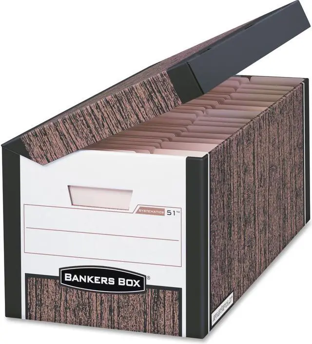 Alt view image 7 of 18 - Bankers Box SYSTEMATIC Med-Duty Storage Boxes Letter 12-1/8 x 24 x 10 Woodgrain