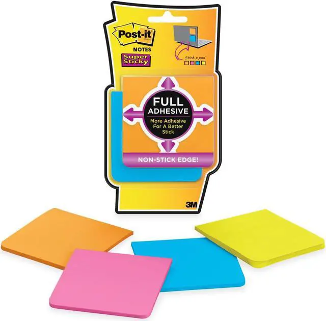 Alt view image 2 of 2 - 3M Post-it Super Sticky Full Adhesive Notes
