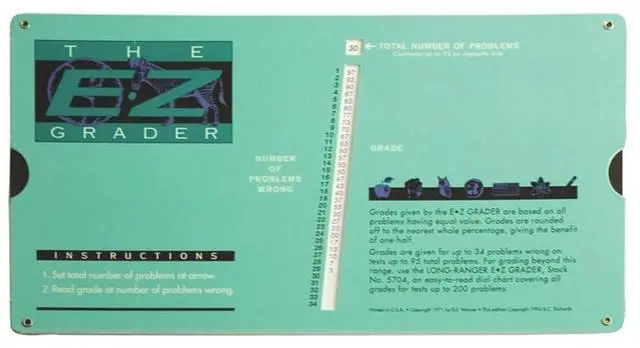 Main image of Advantus E-Z Grader Chart, Green 5703