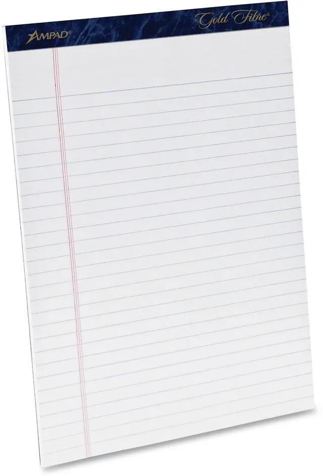 Alt view image 3 of 3 - Tops Gold Fibre Ruled Perforated Writing Pads