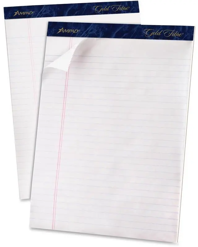 Alt view image 2 of 3 - Tops Gold Fibre Ruled Perforated Writing Pads