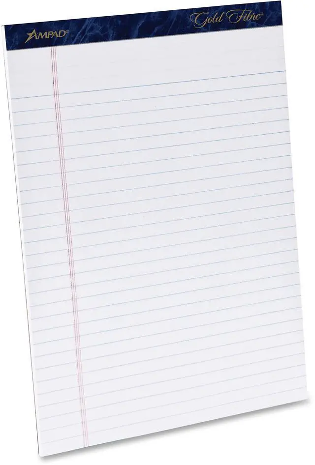 Alt view image 3 of 3 - Tops Gold Fibre Ruled Perforated Writing Pads