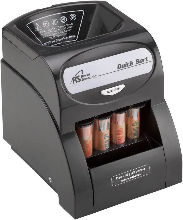 Alt view image 2 of 15 - Royal Sovereign Electric 1 Row Coin Sorter - Sort's 156 coins/min