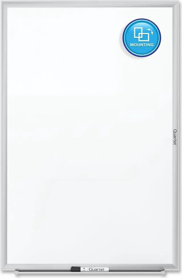 Alt view image 7 of 20 - Quartet Classic Series Melamine Whiteboard 36 x 24 Silver Aluminum Frame S533