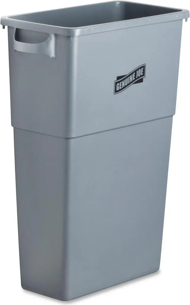 Alt view image 7 of 11 - Genuine Joe Waste Container 23 Gallon 22-1/2"W x 11"D x 30" Gray 60465