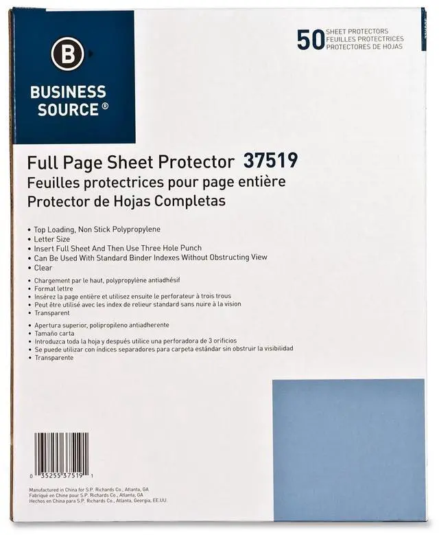 Main image of Business Source Sheet Protector