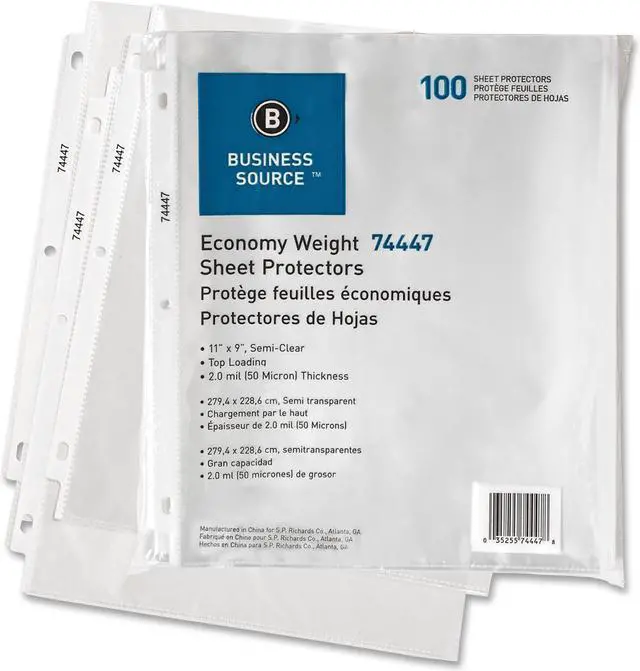 Main image of Business Source Top Loading Sheet Protector