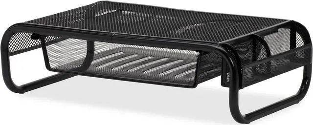 Alt view image 2 of 8 - Lorell Monitor/Printer Stand 20"x12"x5-1/4" Black Mesh 84148