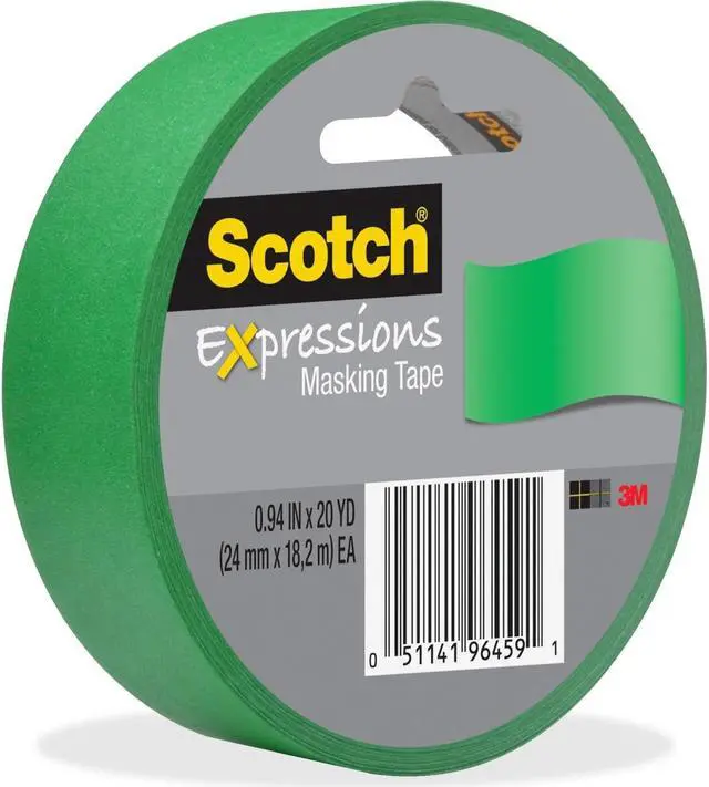 Alt view image 4 of 12 - Scotch Expressions Masking Tape, .94" x 20 yds, Primary Green