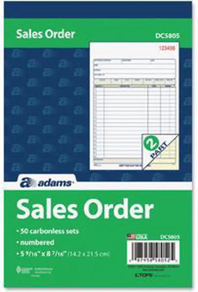 Alt view image 2 of 17 - Adams Carbonless Sales Order Books
