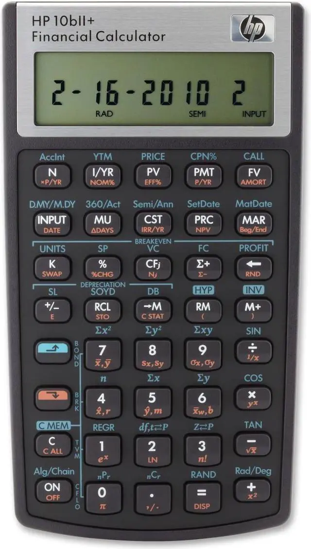 Alt view image 4 of 6 - HP Calculators NW239AA#ABA Hp 10bii+ financial calculator