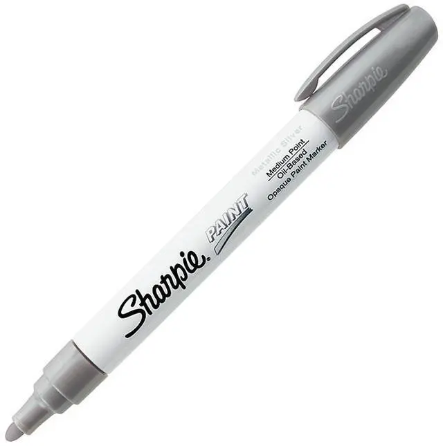 Alt view image 3 of 3 - Sharpie Permanent Paint Marker, Medium Point, Silver