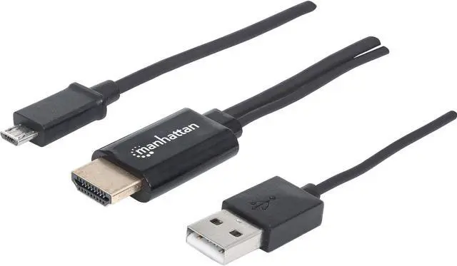Alt view image 2 of 4 - MANHATTAN 151498 Black MHL HDTV Cable