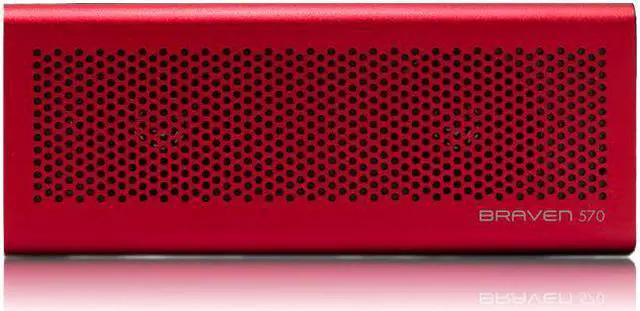 Alt view image 5 of 9 - Braven 570 Speaker System - 6 W RMS - Wireless Speaker(s) - Red