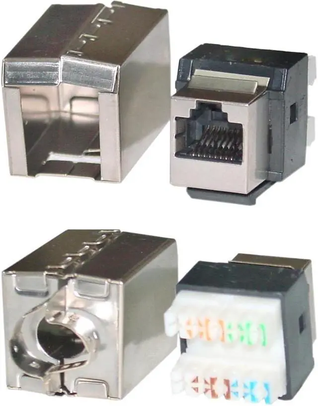 Alt view image 2 of 5 - Cable Wholesale Shielded Cat 6 Keystone Jack, RJ45 Female to 110 Punch Down, STP