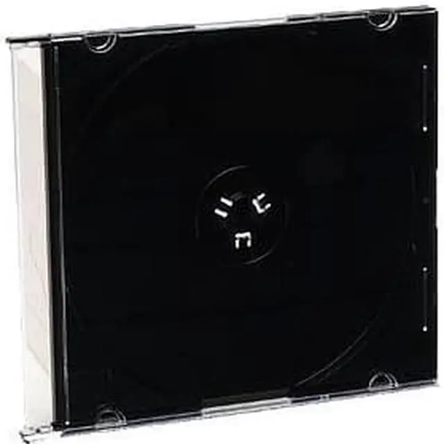 Main image of Verbatim CD/DVD Black Slim Jewel Cases - 200pk (bulk) - TAA Compliant