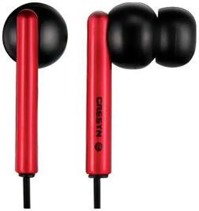 Alt view image 3 of 3 - Cresyn LMX-E630RL 3.5mm Gold-Plated Connector Canal In-Ear Sound Isolating Headphone (Red)