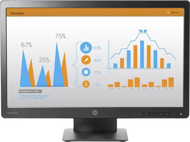 Alt view image 3 of 15 - HP ProDisplay P232 23" Full HD 1920x1080 60Hz 5ms VGA DisplayPort Anti-Glare LED Backlight LCD Business Monitor