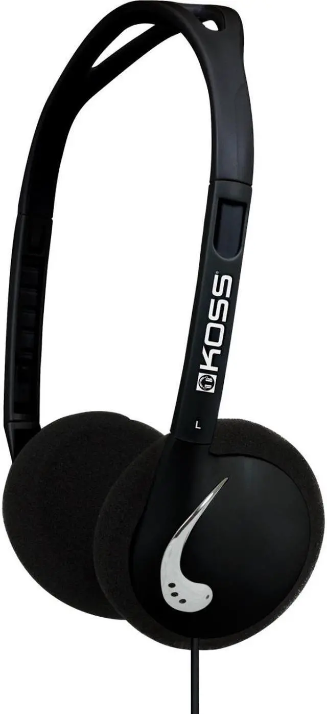 Alt view image 4 of 7 - Koss KPH25K Black Ultra-lightweight Headphones with Folding Design