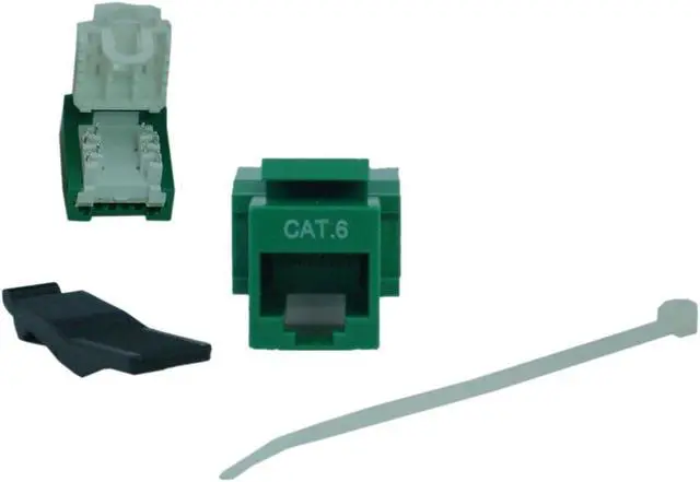 Alt view image 2 of 3 - Cable Wholesale Cat 6 Keystone Jack Toolless RJ45 Female - Green