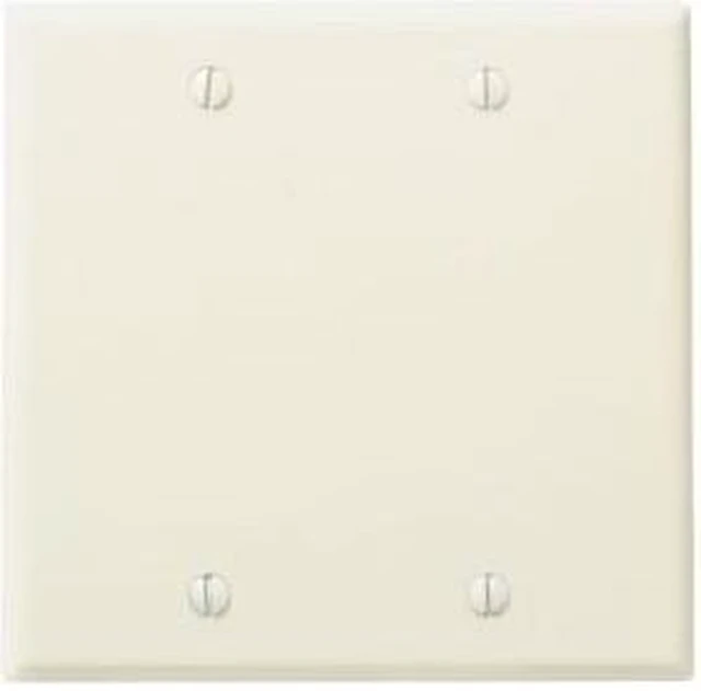 Main image of Leviton 82025 Almond Two Gang Blank Wall Plate
