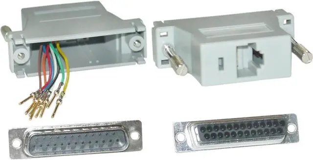 Alt view image 3 of 5 - Cable Wholesale DB25 Male / RJ45 Modular Adapter, Color Gray